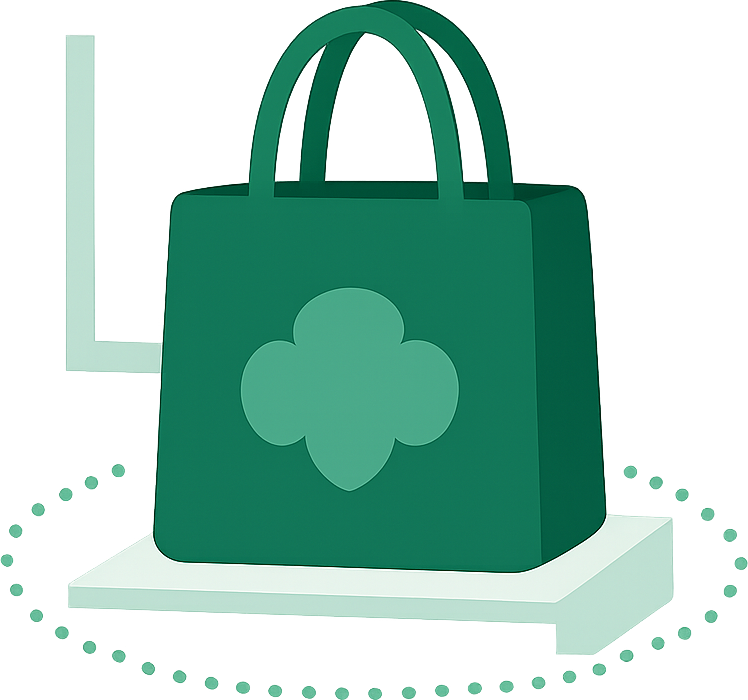 Local Delivery icon showing a reusable tote bag